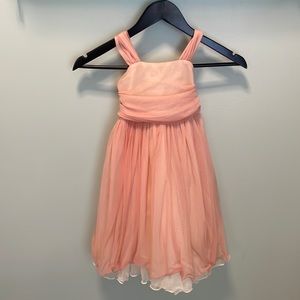 Soft Blush Pink Flower Girl Dress. Layered Tulle. size 6